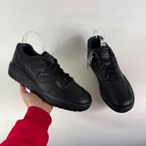 New Balance 550 Trainers Sneakers Men's 10.5 Triple Black Lace-Up Low Top Shoes